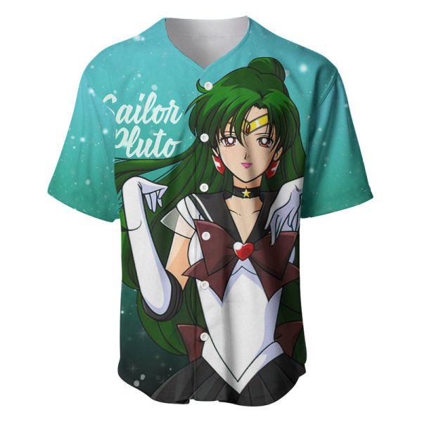 Sailor Pluto Setsuna Meioh Baseball Jersey Sailor Moon For Men and Women Jezsport.com