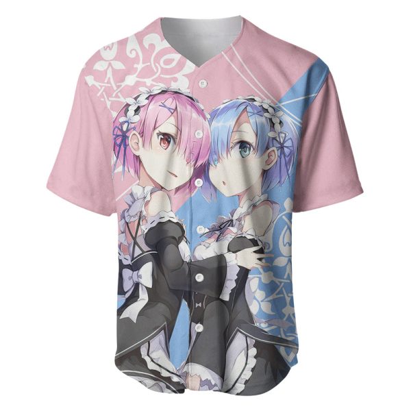 Rem & Ram Baseball Jersey Re Zero For Men and Women Jezsport.com