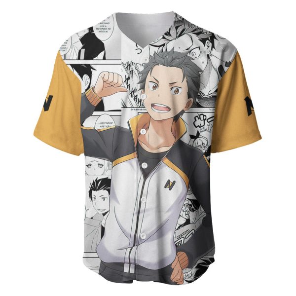 Natsuki Subaru Baseball Jersey Hajimeru Isekai Seikatsu For Men and Women Jezsport.com