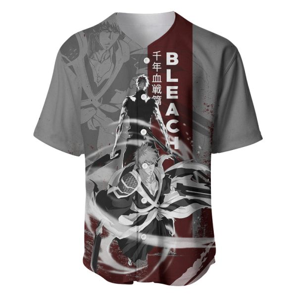 Ichigo Kurosaki - Bleach Baseball Jersey Grunge Blood Style For Men and Women Jezsport.com