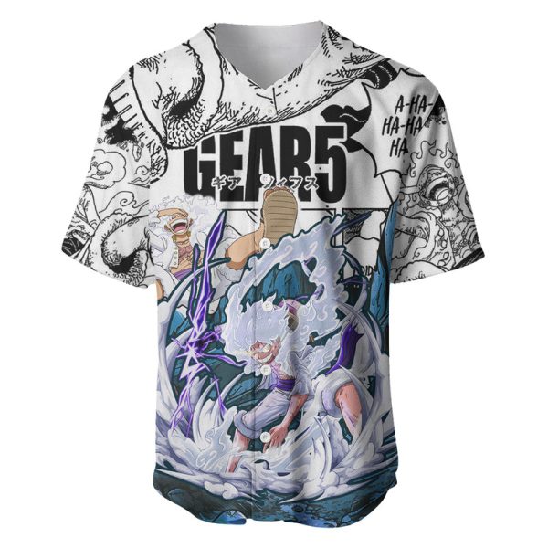 Monkey D Luffy - Nika Sun God Baseball Jersey Anime Mix Manga Style For Men and Women Jezsport.com