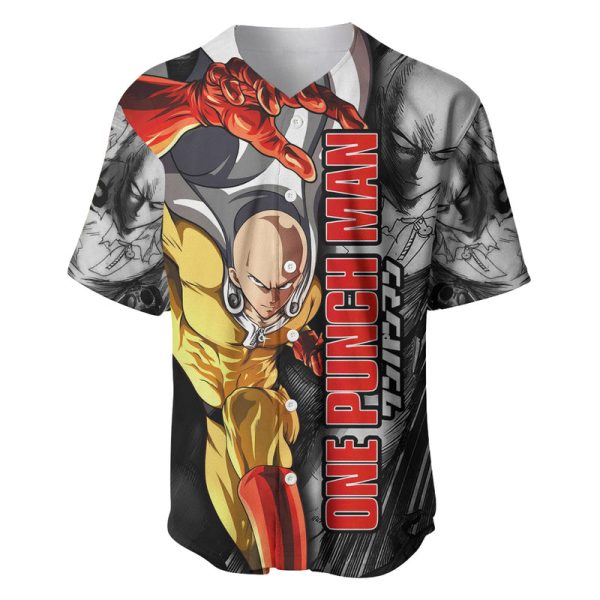 Saitama - One Punch Man Baseball Jersey Anime Mix Manga Style For Men and Women Jezsport.com