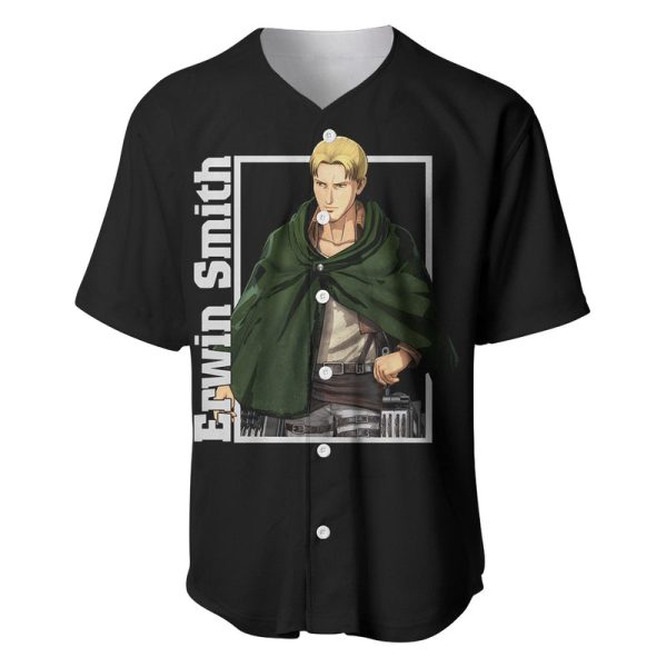 Erwin Smith Baseball Jersey Attack On Titan For Men and Women Jezsport.com