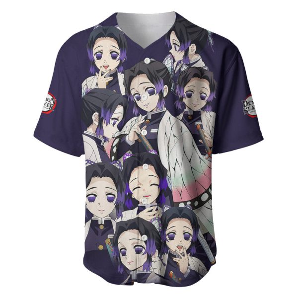 Shinobu Kocho Demon Slayer Baseball Jersey Anime Style For Men and Women Jezsport.com