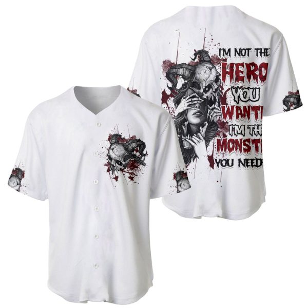 I'm Not The Hero You Wanted Baseball Jersey For Men and Women Jezsport.com