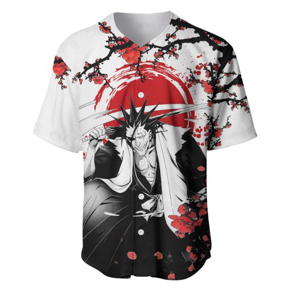 Kenpachi Zaraki Baseball Jersey Anime Japan Style For Men and Women Jezsport.com