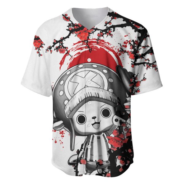 Red Tony Chopper Baseball Jersey Japan Style One Piece Anime For Men and Women Jezsport.com