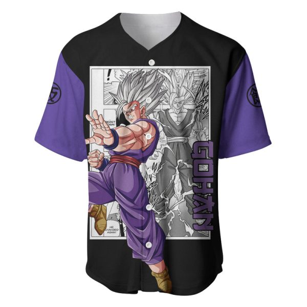 Gohan Beast Baseball Jersey Dragon Ball Anime Mix Manga For Men and Women Jezsport.com