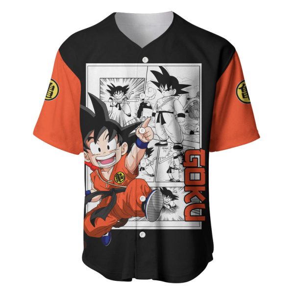 Goku Kid Baseball Jersey Dragon Ball Anime Mix Manga For Men and Women Jezsport.com