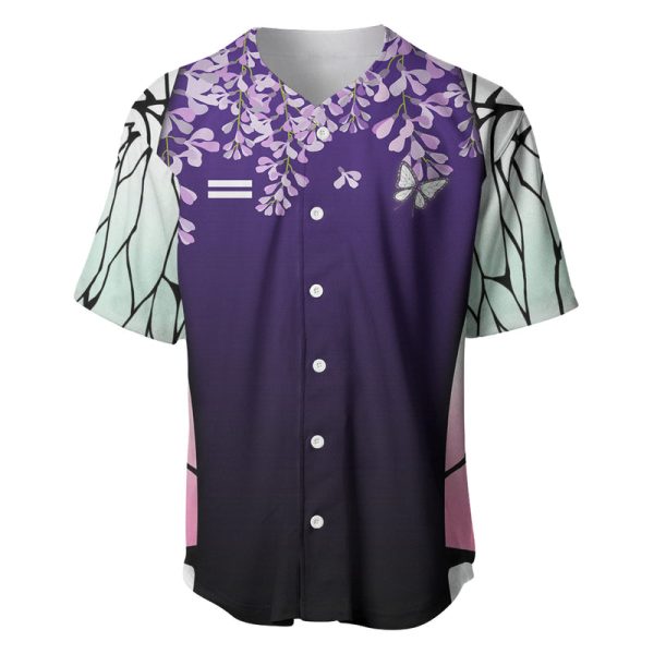 Shinobu Kocho - Demon Slayer Baseball Jersey Anime Style Art For Men and Women Jezsport.com