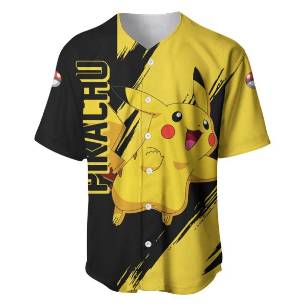 Pikachu Poemon Anime Baseball Jersey For Men and Women Jezsport.com