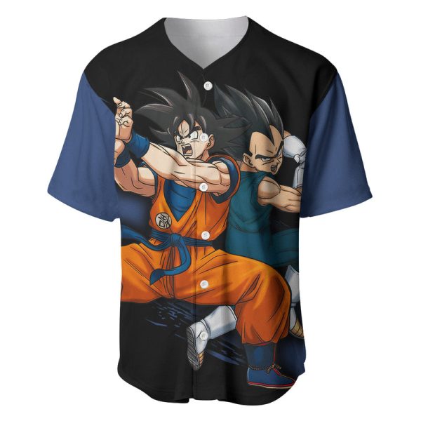 Goku and Vegeta Super Anime Baseball Jersey For Men and Women Jezsport.com