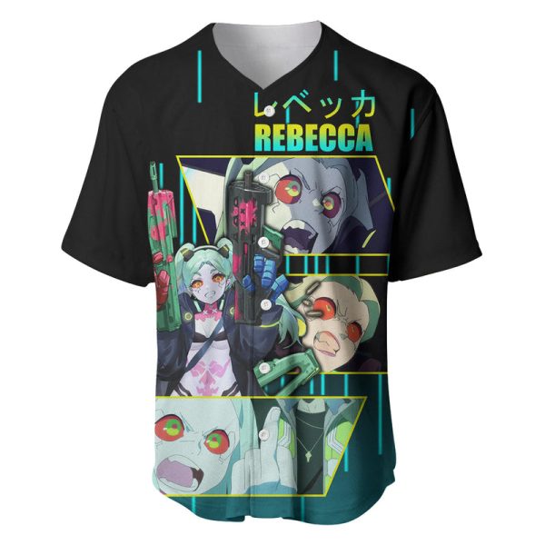 Cyberpunk Rebecca Baseball Jersey For Men and Women Jezsport.com