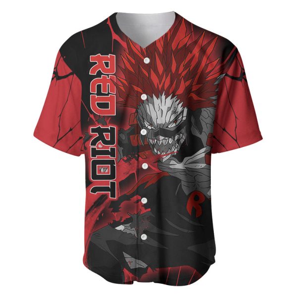 Eijirou KIrishima Red Riot Baseball Jersey Jezsport.com