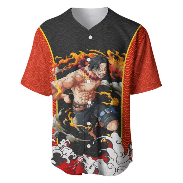 Portgas D.Ace - One Piece Baseball Jersey Anime Japan Style For Men and Women Jezsport.com