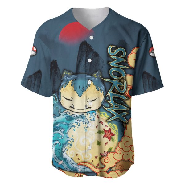 Snorlax - Pokemon Baseball Jersey Anime Japan Art Style For Men and Women Jezsport.com