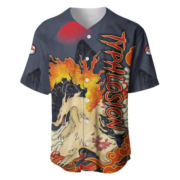 Typhlosion - Pokemon Baseball Jersey Anime Japan Art Style For Men and Women Jezsport.com