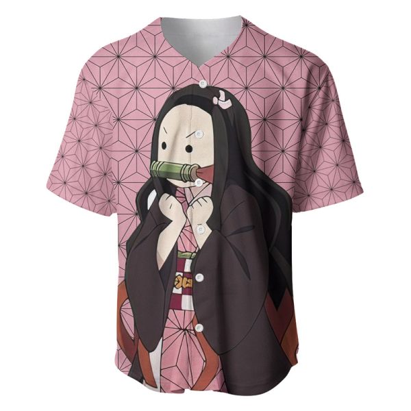 Kimetsu Nezuko Demon Slayer Baseball Jersey Anime Funny Style For Men and Women Jezsport.com