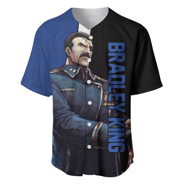 Bradley King - Fullmetal Alchemist Baseball Jersey Anime Style For Men and Women Jezsport.com