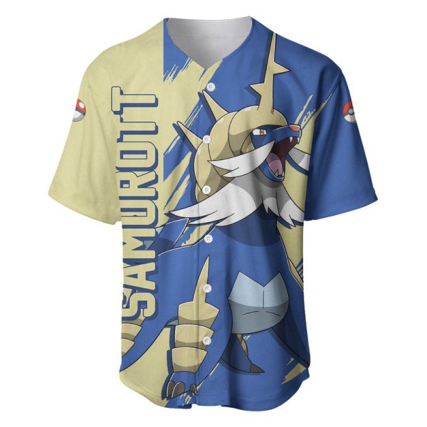 Samurott - Pokemon Baseball Jersey Anime Style For Men and Women Jezsport.com