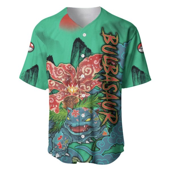 Bulbasaur - Pokemon Baseball Jersey Anime Japan Art Style For Men and Women Jezsport.com