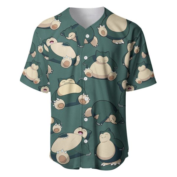 Snorlax Pattern Style Baseball Jersey For Men and Women Jezsport.com