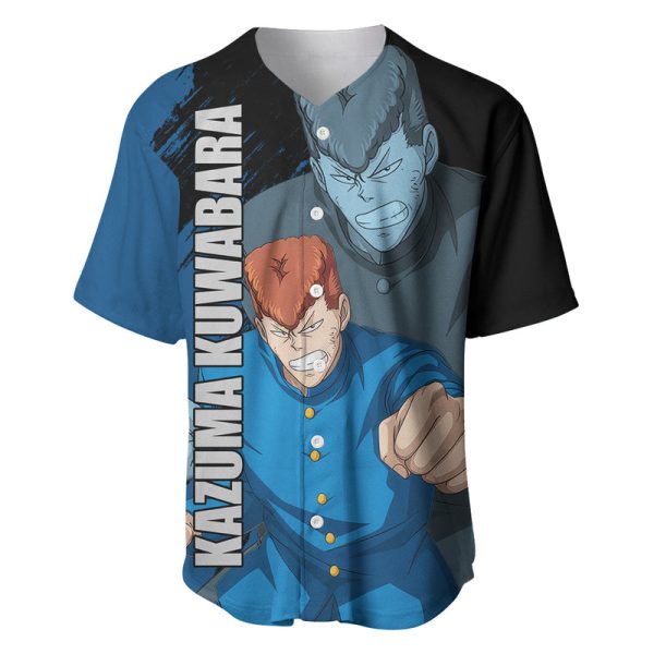 Kazuma Kuwabara Baseball Jersey YuYu Hakusho For Men and Women Jezsport.com