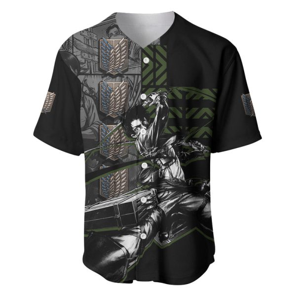 Levi Ackerman - Attack On Titan Baseball Jersey Anime Style For Men and Women Jezsport.com