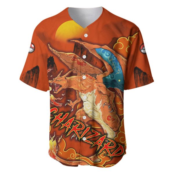 Charizard - Pokemon Baseball Jersey Anime Japan Art Style For Men and Women Jezsport.com