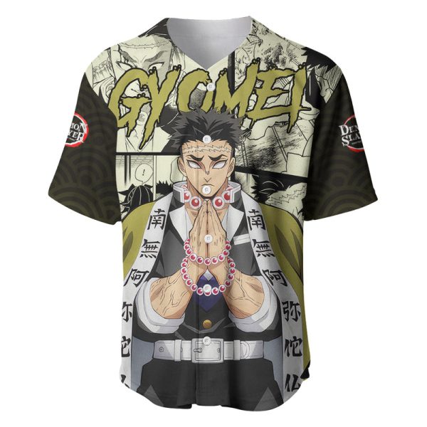 Gyomei Himejima Demon Slayer Baseball Jersey Anime Mix Manga Style For Men and Women Jezsport.com