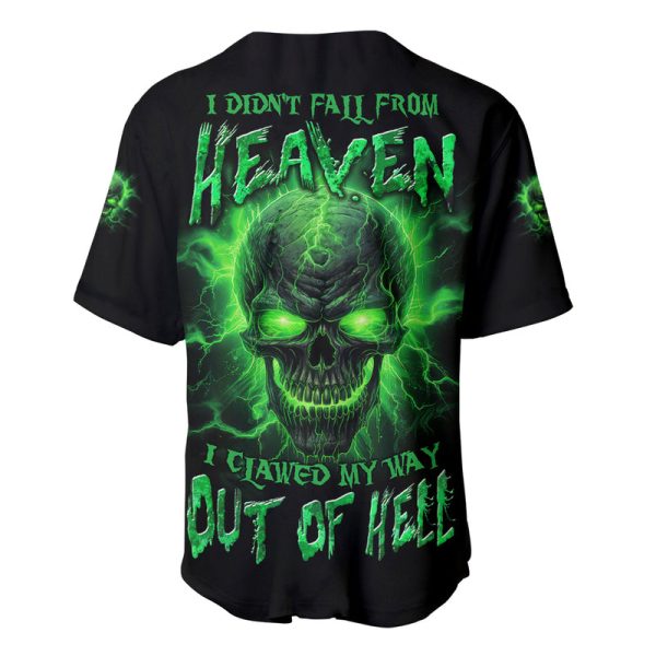 Heaven Don't Want Me Mad Skull Baseball Jersey Jezsport.com