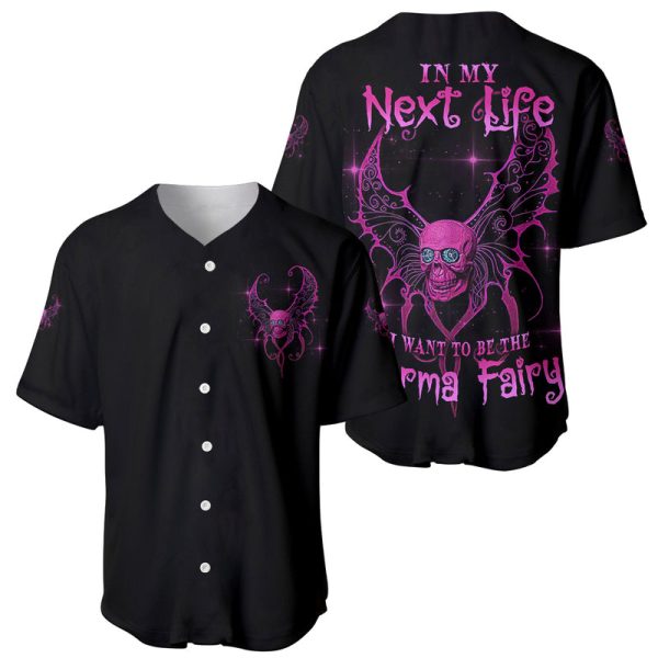 Karma Fairy Skul Baseball Jersey For Men and Women Jezsport.com