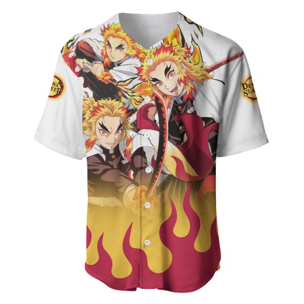 Kyojuro Rengoku - Flame Hashira Anime Baseball Jersey Jezsport.com