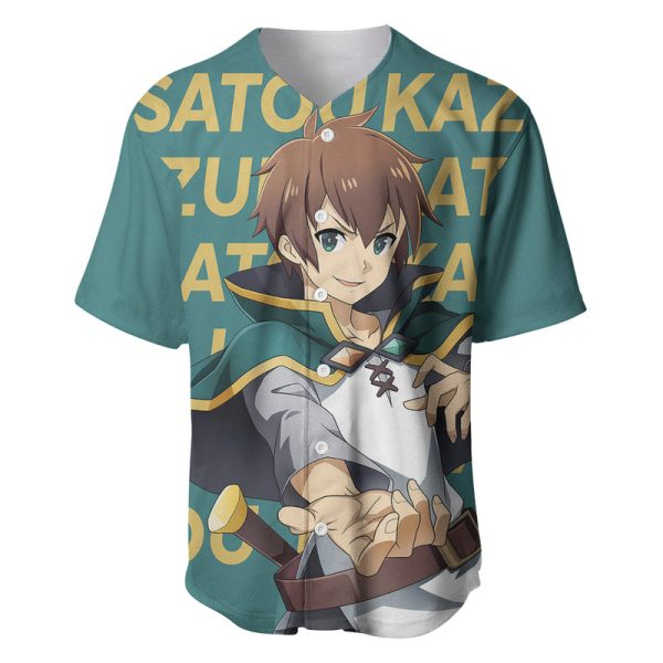 Kazuma Satou KonoSuba Baseball Jersey Anime Style For Men and Women Jezsport.com