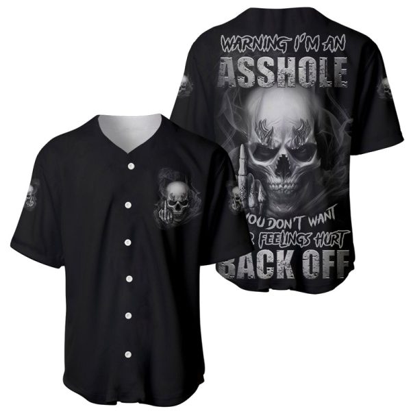 Warning I'm An A Mad Skull Baseball Jersey For Men and Women Jezsport.com