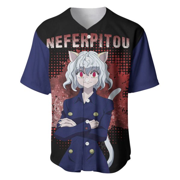 Neferpitou Hunter X Hunter Baseball Jersey Anime Style For Men and Women Jezsport.com