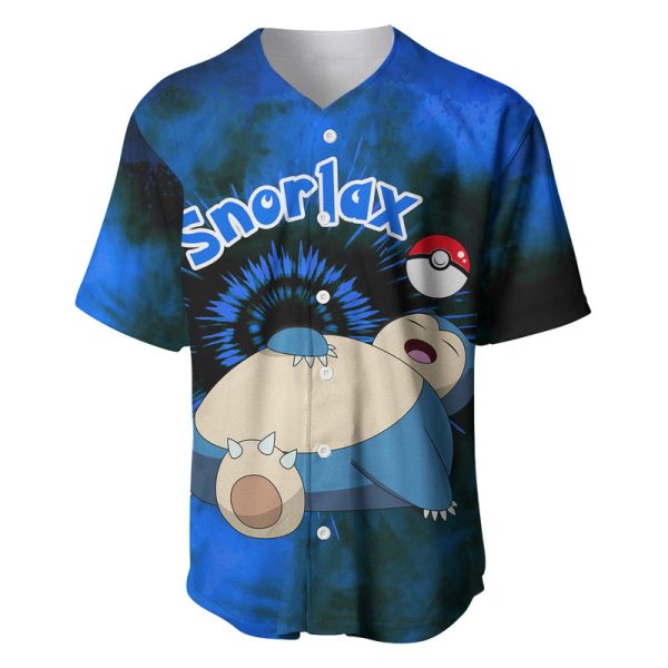 Snorlax - Tie Dye Style Baseball Jersey For Men and Women Jezsport.com