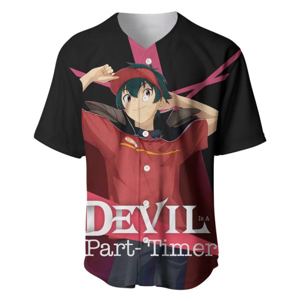 Sadao Maou The Devil Part Timer Baseball Jersey Anime Style For Men and Women Jezsport.com