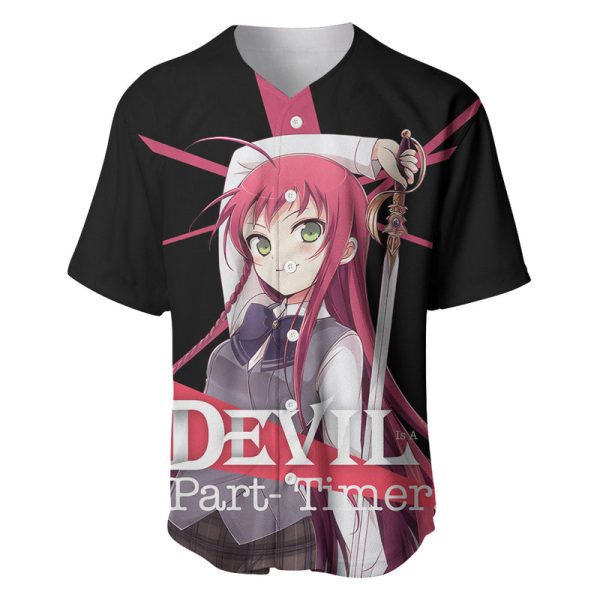 Emi Yusa The Devil Part Timer Baseball Jersey Anime Style For Men and Women Jezsport.com