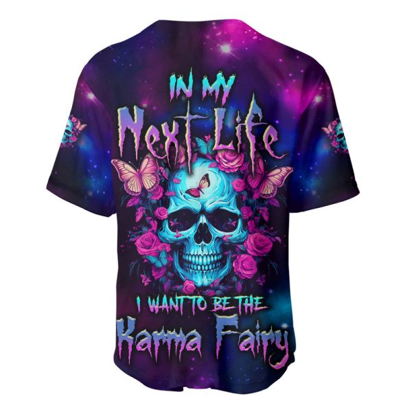 Karma Fairy Skull Galaxy Baseball Jersey Jezsport.com