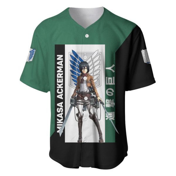 Mikasa Ackerman Baseball Jersey For Men and Women Jezsport.com