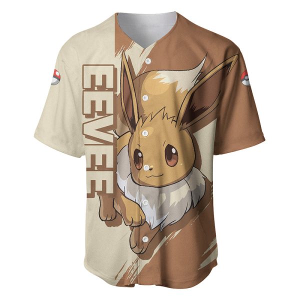 Eevee Pokemon Anime Baseball Jersey Jezsport.com