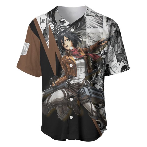 Mikasa Ackerman - Manga Style Baseball Jersey For Men and Women Jezsport.com