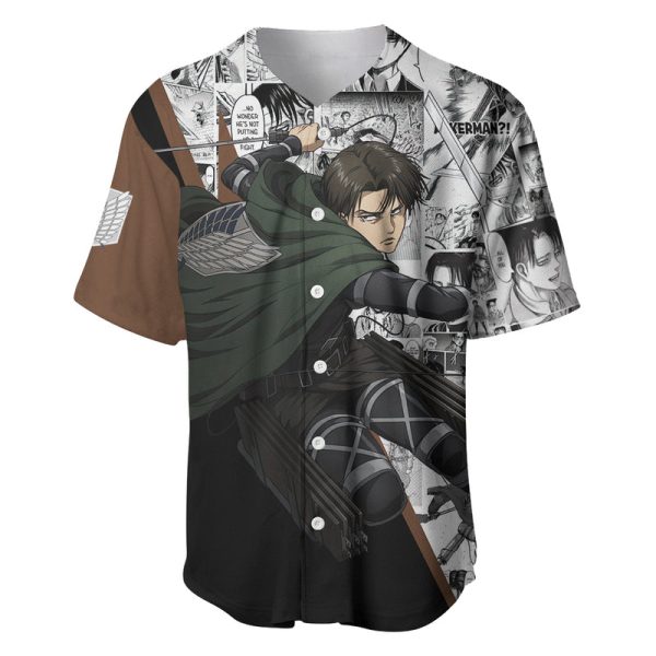 Levi Ackerman - Manga Style Baseball Jersey For Men and Women Jezsport.com