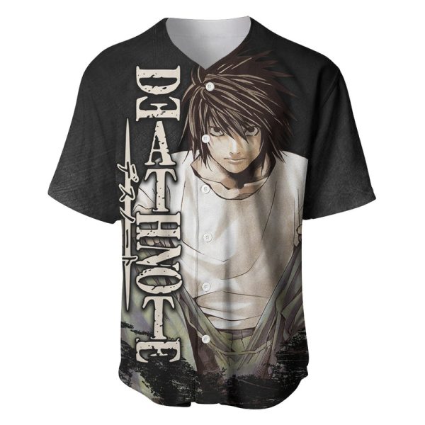 L Lawliet - Death Note Baseball Jersey For Men and Women Jezsport.com