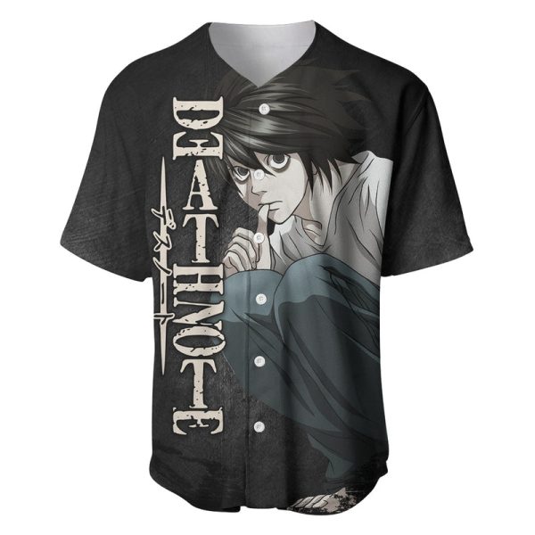 L Lawliet - Death Note Baseball Jersey For Men and Women Jezsport.com