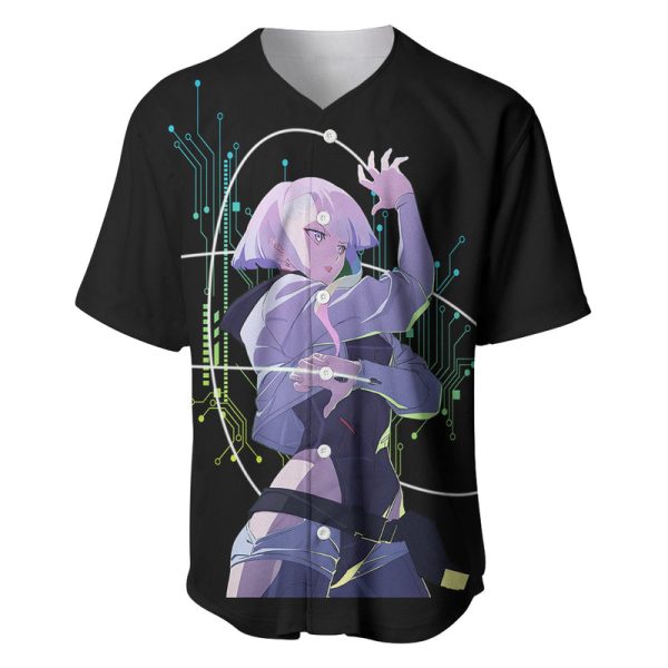 Cyberpunk Lucy - Anime Cyberpunk Baseball Jersey Jezsport.com