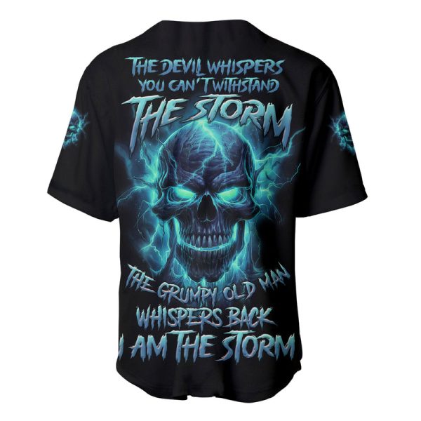 I Am The Storm Grumpy Old Man Baseball Jersey Jezsport.com