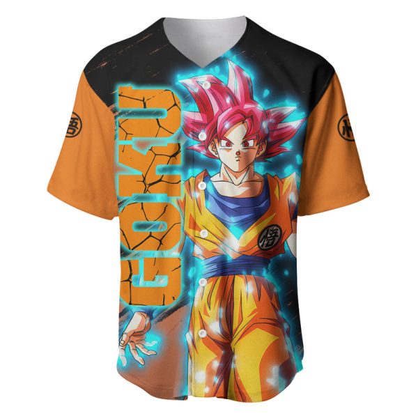 Goku Saiyan God Baseball Jersey Jezsport.com