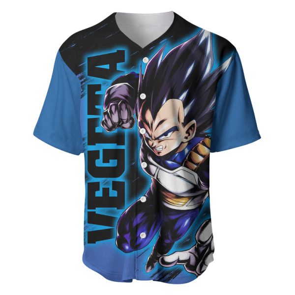 Vegeta Hoodie Dragon Ball Anime Baseball Jersey Jezsport.com